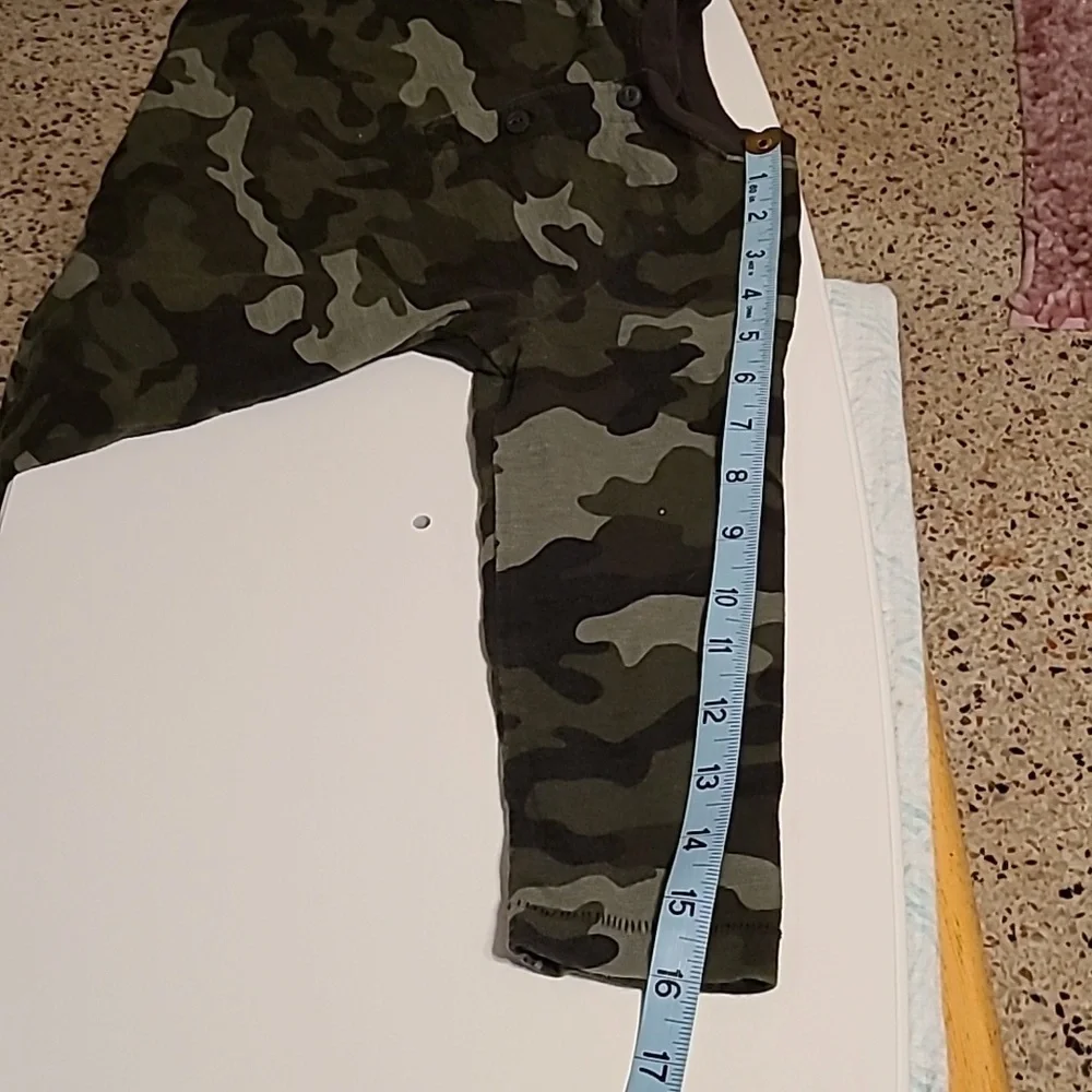 Baby Gap Boys 4 Green Camouflage Casual Comfy Shirt Long Sleeve EUC